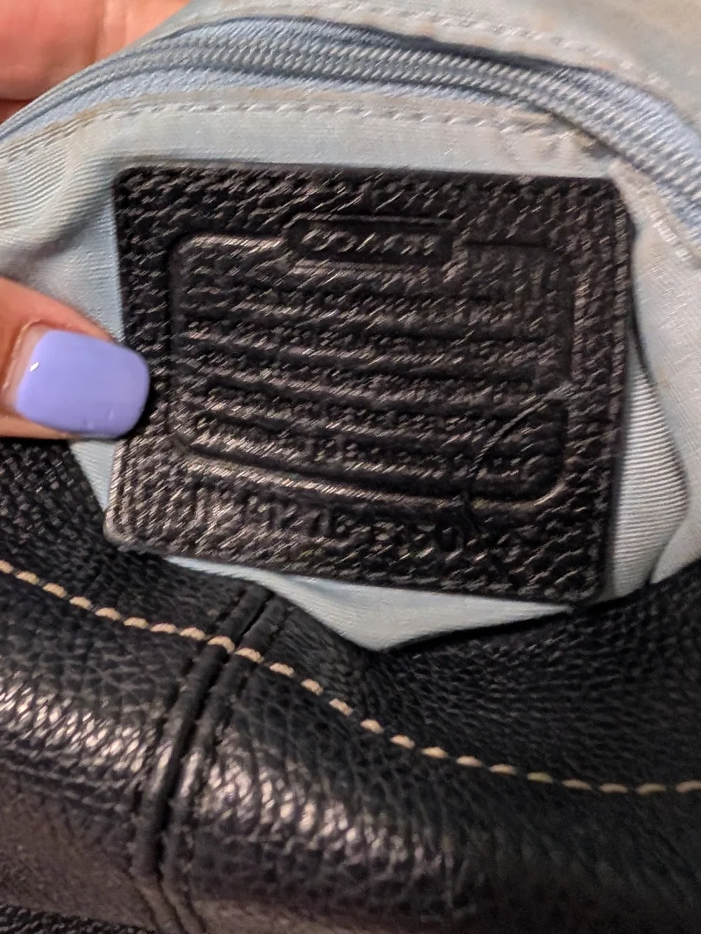 Black Pebbled Leather Shoulder Bag